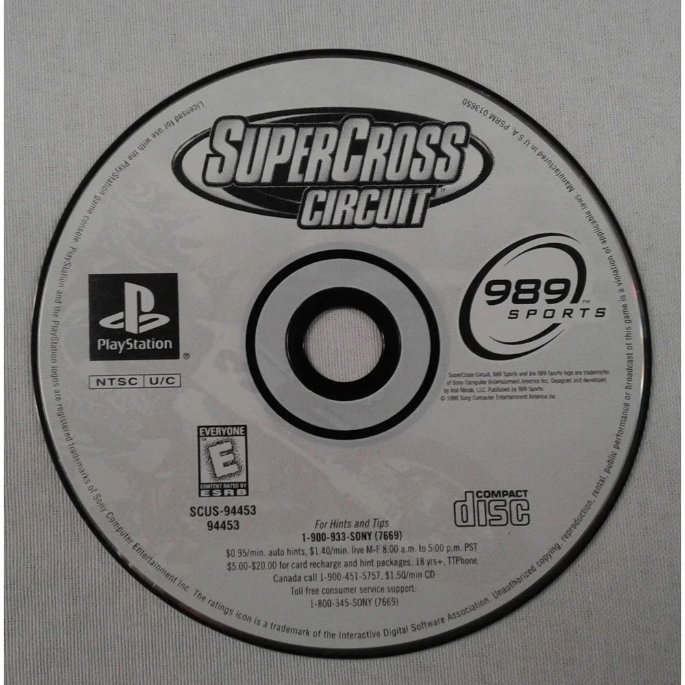 Supercross Circuit - Sony Playstation 1 (PS1) Video Game - Disc Only - Tested